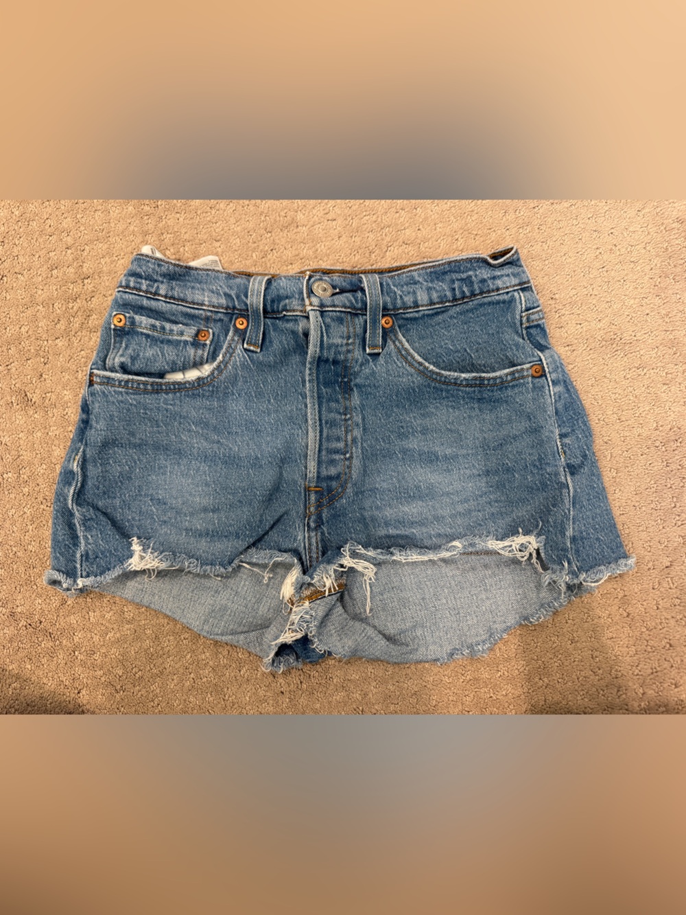 Levi Blue Denim Cutoff Shorts - Women